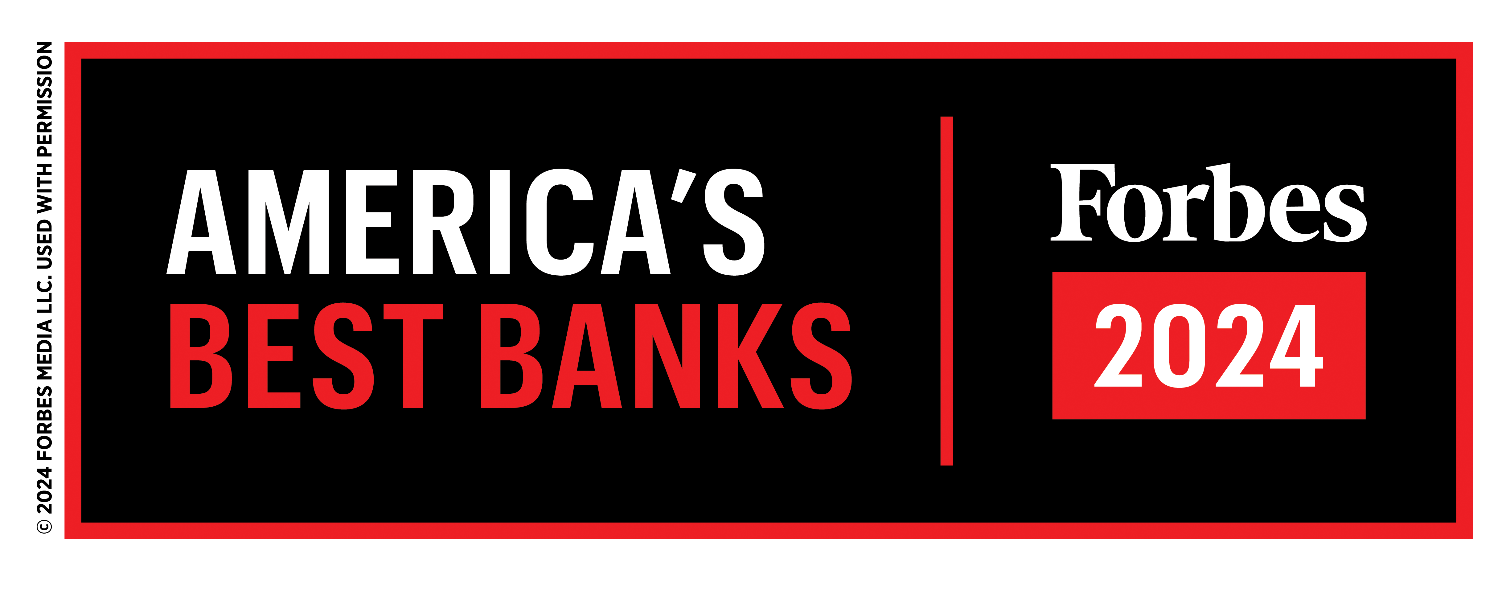 logo for Forbes 2024 best banks list